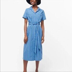 J. Crew Patch Pocket Poplin Shirt Dress size 6 NWT